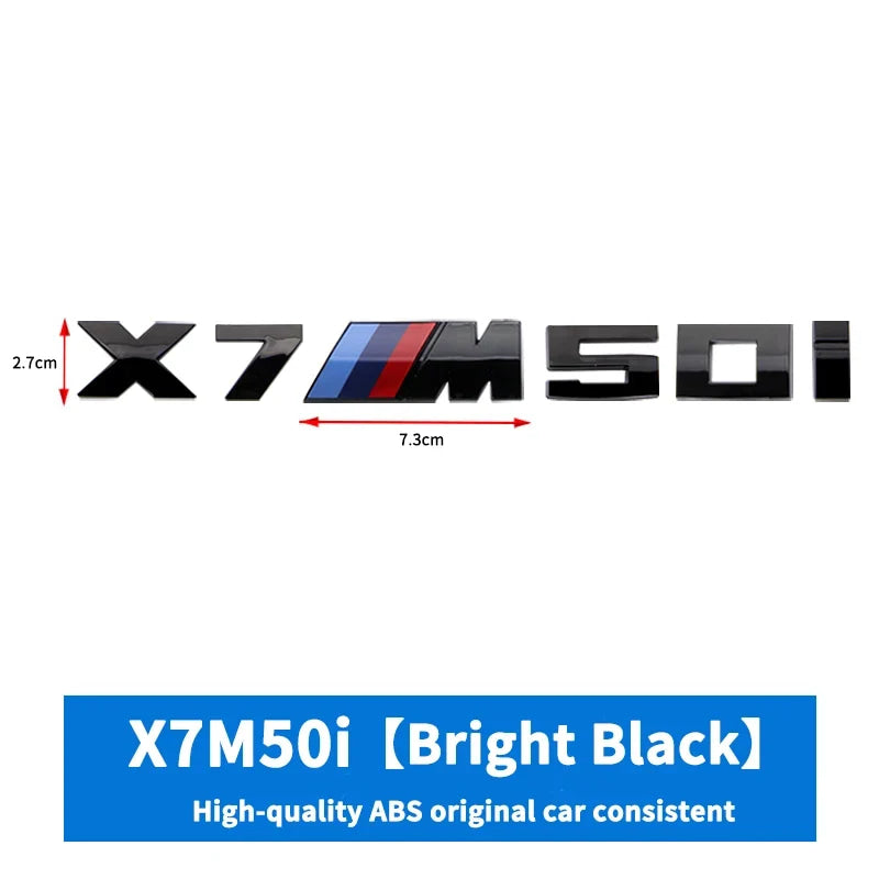 3D ABS M-Standard Sports Competition Emblem Rear Trunk Logo Sticker For BMW M1   X2 X3M X4M X5M X6M X7M Auto Modification  Badge