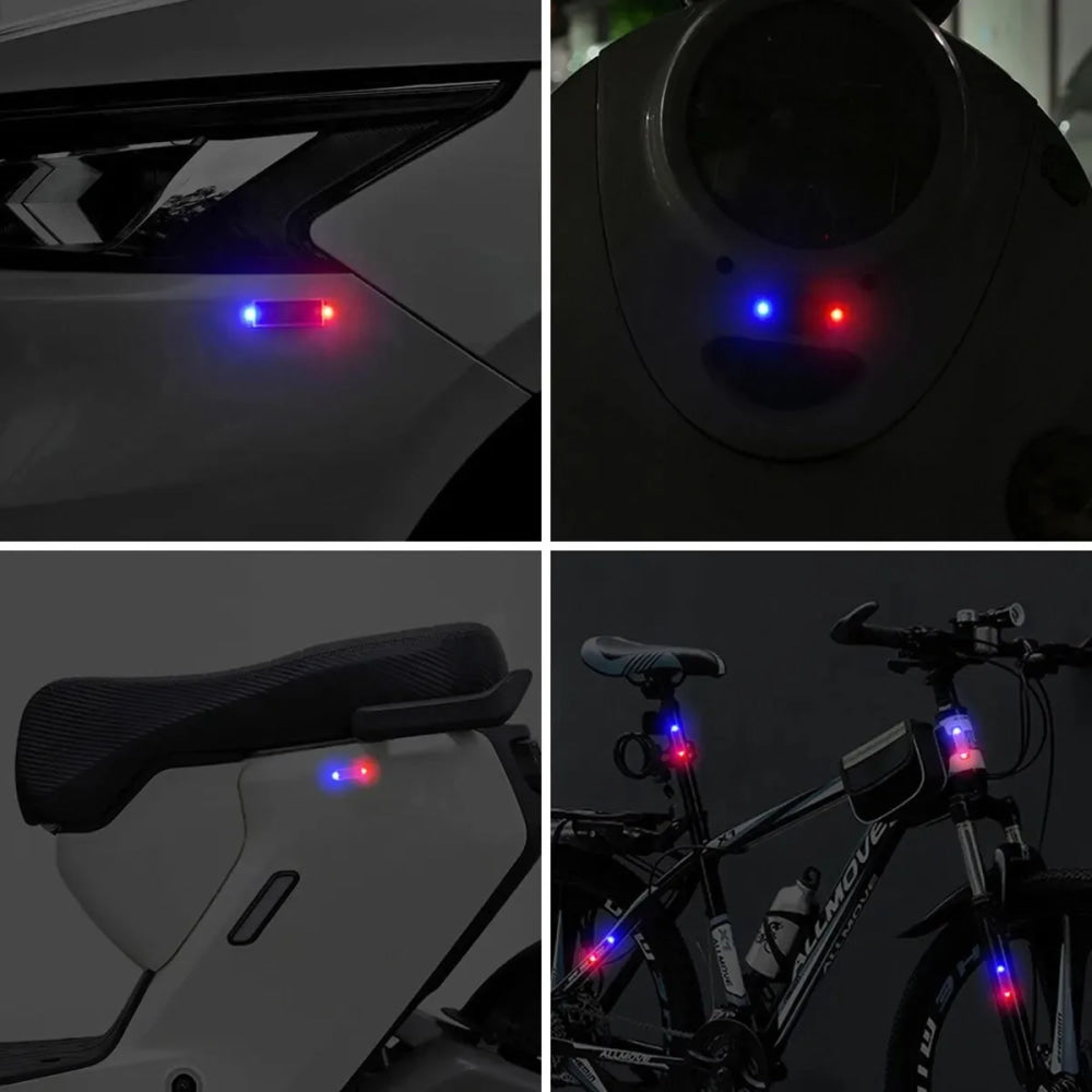 Mini luz LED de advertencia de energía Solar para coche, alarma simulada de seguridad nocturna, lámpara de precaución antirrobo inalámbrica, lámpara de alarma simulada intermitente