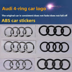 Car Logo Badge Black SFront Grille Rear Trunk 4Ring Sticker Emblem For Audi A1 A3 A4 A5 A6 A7 S3 S4 S5 S6 RS3 RS4 RS6 Q3 Q5 Q7