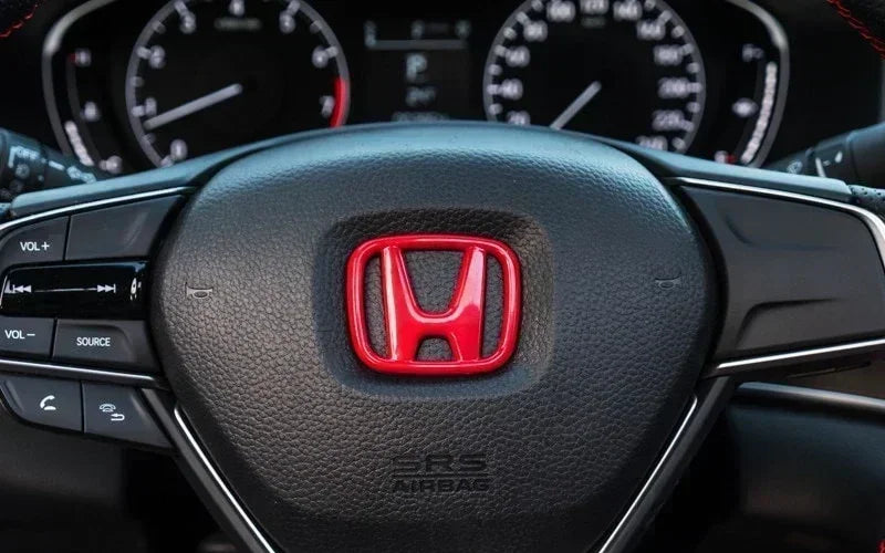 3Pcs Car Front Grille Rear Trunk Badge Steering Wheel Logo Sticker for Honda Accord Civic City XR-V CR-V Inspire Crider Envix