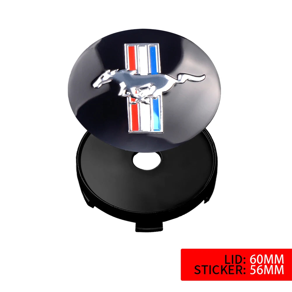 4PCS 56/60mm Car Wheel Hub Caps Badge Covers Auto Accessories For Ford Focus Fiesta Mustang Mondeo Smax Ranger Kuga ST Shelby