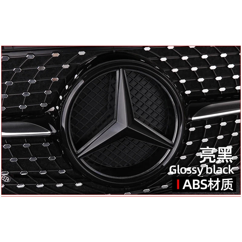 Grid LED light Front Grilled Embelm badge For W204 W205 W213 W253 C-Class E-Class GLC C E 180 200 250 300 350 43 63 4MATIC