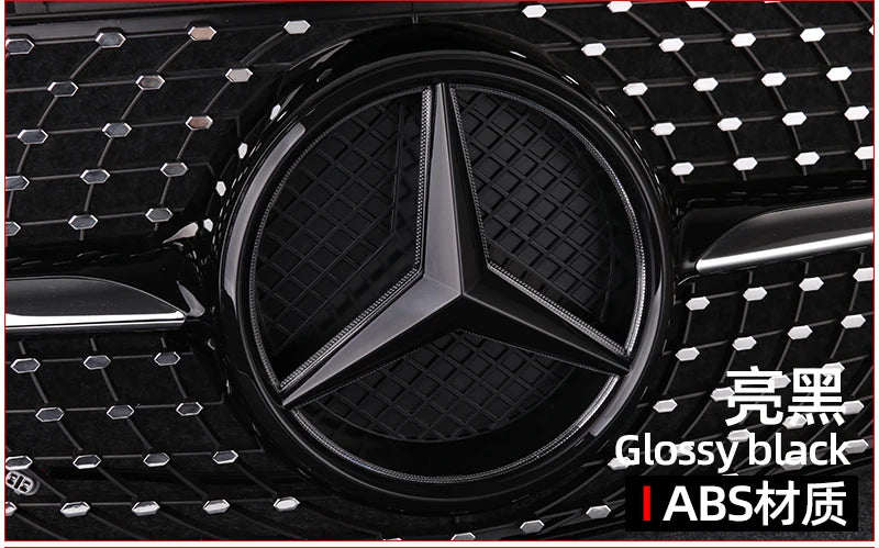 Grid LED light Front Grilled Embelm badge For W204 W205 W213 W253 C-Class E-Class GLC C E 180 200 250 300 350 43 63 4MATIC