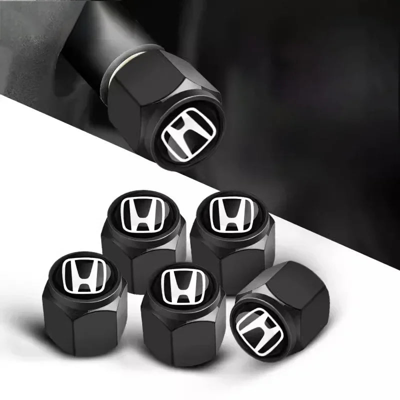 4PCS Car Wheel Tire Valve Cap Tyre Stem Cover For Honda Civic Accord Fit CRV Jazz Odyssey Prelude Insight Legend Stream HRV Pass
