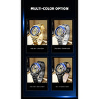 TPW Hot Trendy Fashion Wholesale Men Golden Black Blue Skeleton NOT Automatic Watch Quartz Wrist Watches Luxury 2024