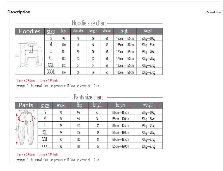 Men's casual sports suit, fashion new men's and women's sports hoodie + pants 2 sets, autumn and winter warm sportswear suit