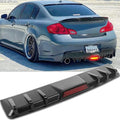 34" Car Rear Bumper Lip Universal Rear Diffuser Shark Fin Style Flat Diffuser For Infiniti Ford Acura TL VW Golf Toyota Nissan