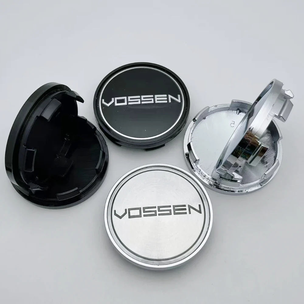 4pcs 65MM 59MM Vossen Logo Emblem Badge Car Wheel Center Caps Wheel Hubcap Hub Center Dust Cover Replace Car Styling Accessories
