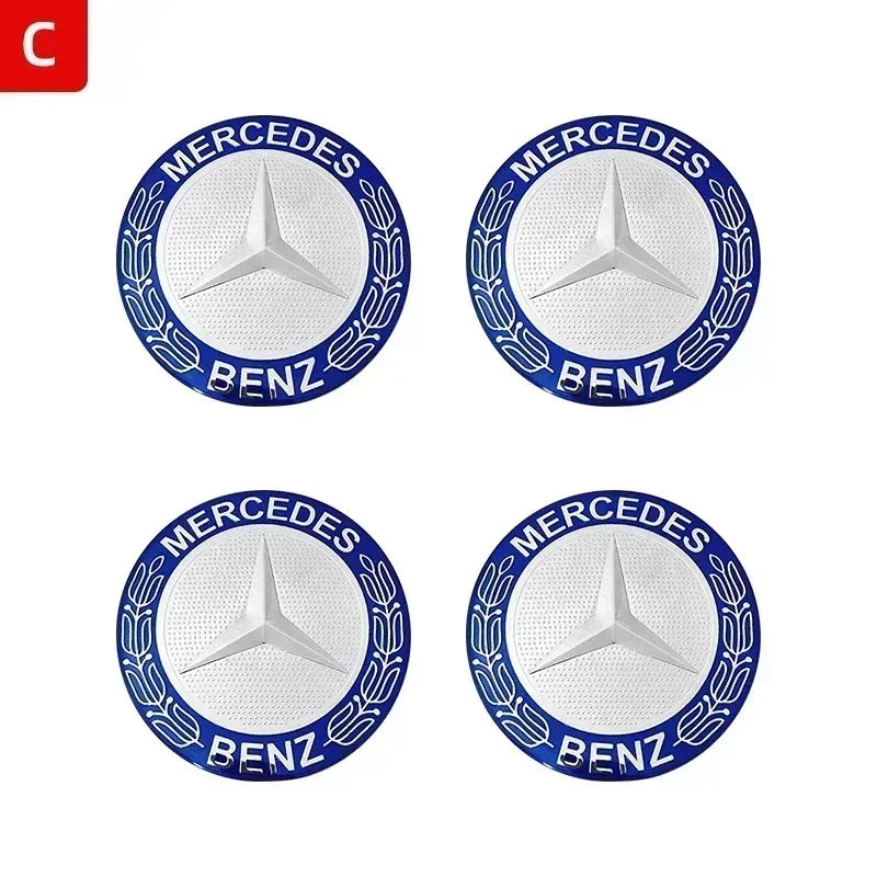 56mm 60mm 65mm 75mm Car Wheel Center Hub Caps Cover Rim Exterior Sticker For Mercedes Benz A B C E Class GLC GLK GLE GLA CLA GLB