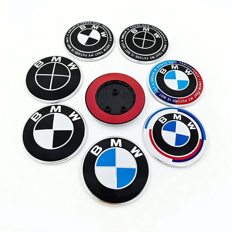 Car Sticker Easy Installation 82mm For BMW Hood Bonnet Logo Emblem Badge  Ultra Durable Anti-Rust Waterproof Front Accessory