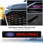 ABS Front Hood Grille LED Light Emblem Badge For Ford Focus MK2 MK3 Fiesta MK7 Ranger Mondeo S-MAX Kuga Mustang Accessories