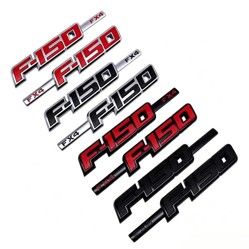 3D ABS F150 FX4 Car Emblem Badge Sticker For Ford F-150 FX4 Pickup Truck Side Fender Rear Tailgate Logo Decal Accessories
