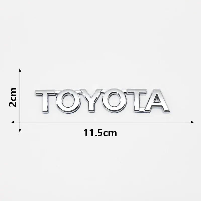 3D ABS TOYOTA Emblem Badge Car Sticker Car Trunk Sticker For Toyota Chr Corolla Camry Yaris Hilux Prius Avensis Auris Prado TRD