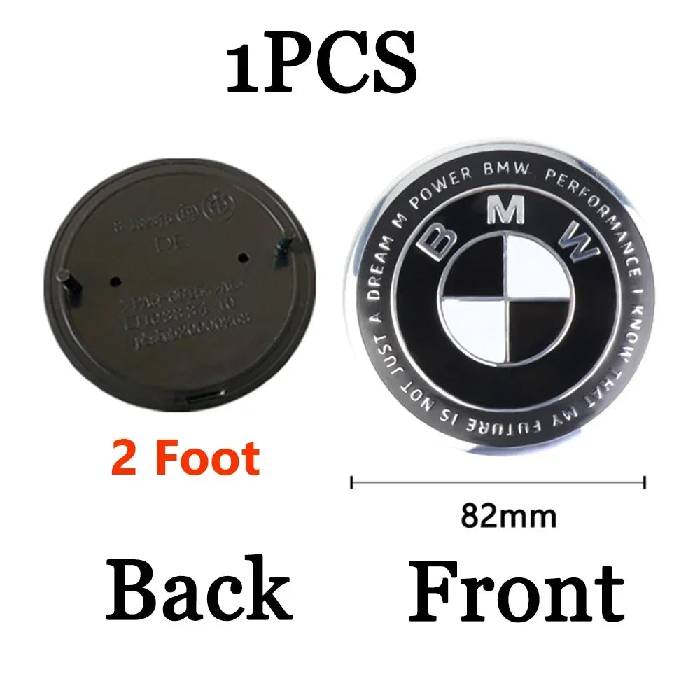 74mm 82mm Car Hood Front Badge Tail Trunk Emblem Replacement Sticker for Bmw F20 F30 G20 f31 F34 F10 G30 F11 X3 F25 X4 I3 M3 M4