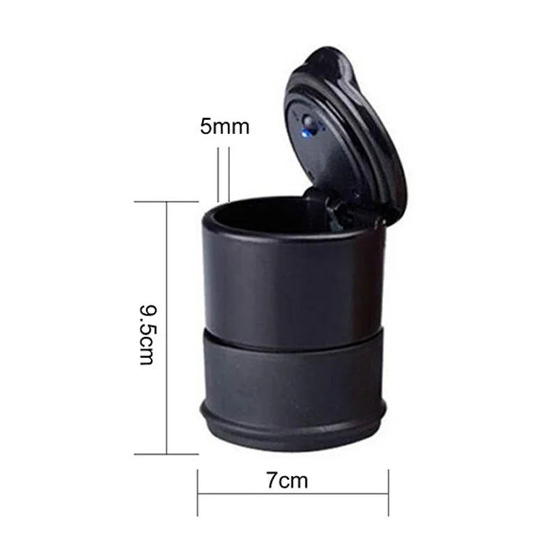 Cenicero LED portátil para coche, Cenicero Universal para coche, soportes para cenizas de cigarrillos, decoración Interior de coche, accesorios para Interior de 7x7x11cm