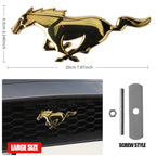 3D Metal Car Front Grille Emblem Logo Rear Trunk Badge Sticker For Ford Mustang Fiesta Focus Ranger Smax Kuga Mondeo Accessories