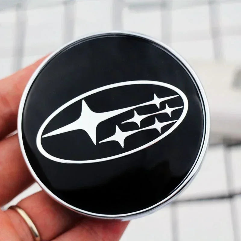 For Subaru ASCENT BRZ FORESTER IMPREZA XV WRC WRX LEGACY OUTBACK STI 4pcs 60mm Car Wheel Center Covers Tire Hub Caps Decoration