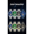 POEDAGAR Luxury Men Wristwatch Fashion Date Hollow Tourbillon Man Clock Automatic Mechanical Stainless Steel Men's Watches Reloj