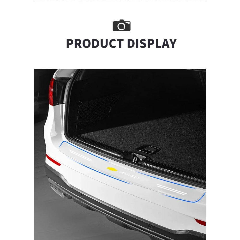 Car Transparent Rear Guard Plate Trunk Sticker For Chevrolet Silverado Impala Malibu Equinox Cruze Camaro Tahoe/Suburban Cavalie