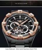 Yelang V1024 Men Brand Watches 44mm Japan miyota 82S7 Automatic Mechanical movement Luminous Men 100m Waterproof Watch business