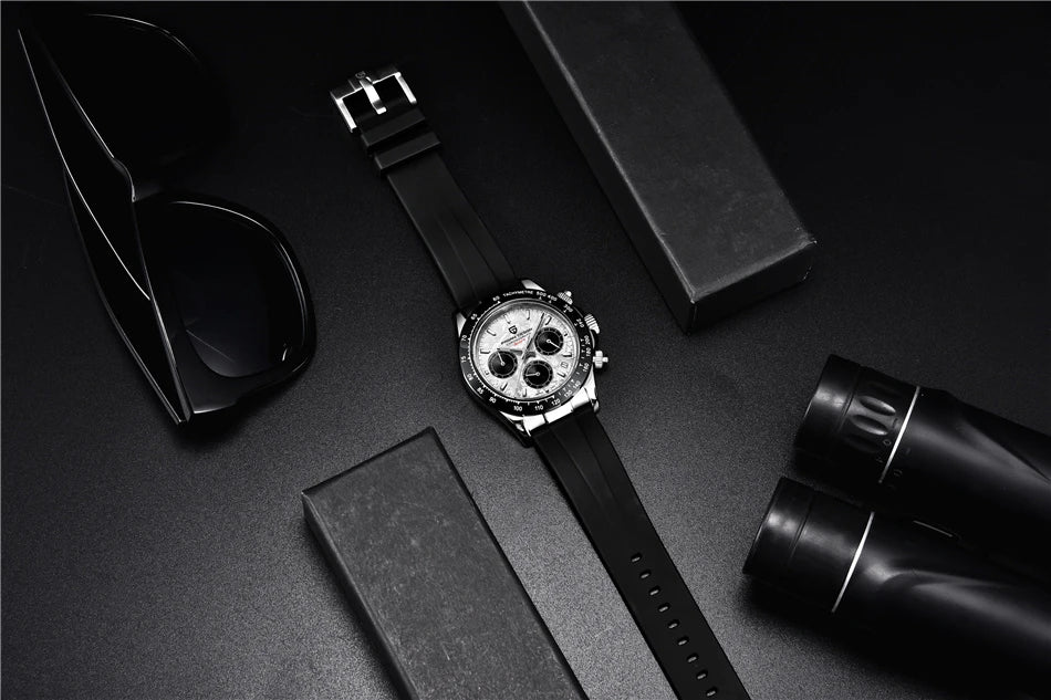 40mm New V2 PAGANI DESIGN Classic fashion Men Quartz Watches Sapphire Retro Chronograph Stainless Steel Waterproof Watch for Men