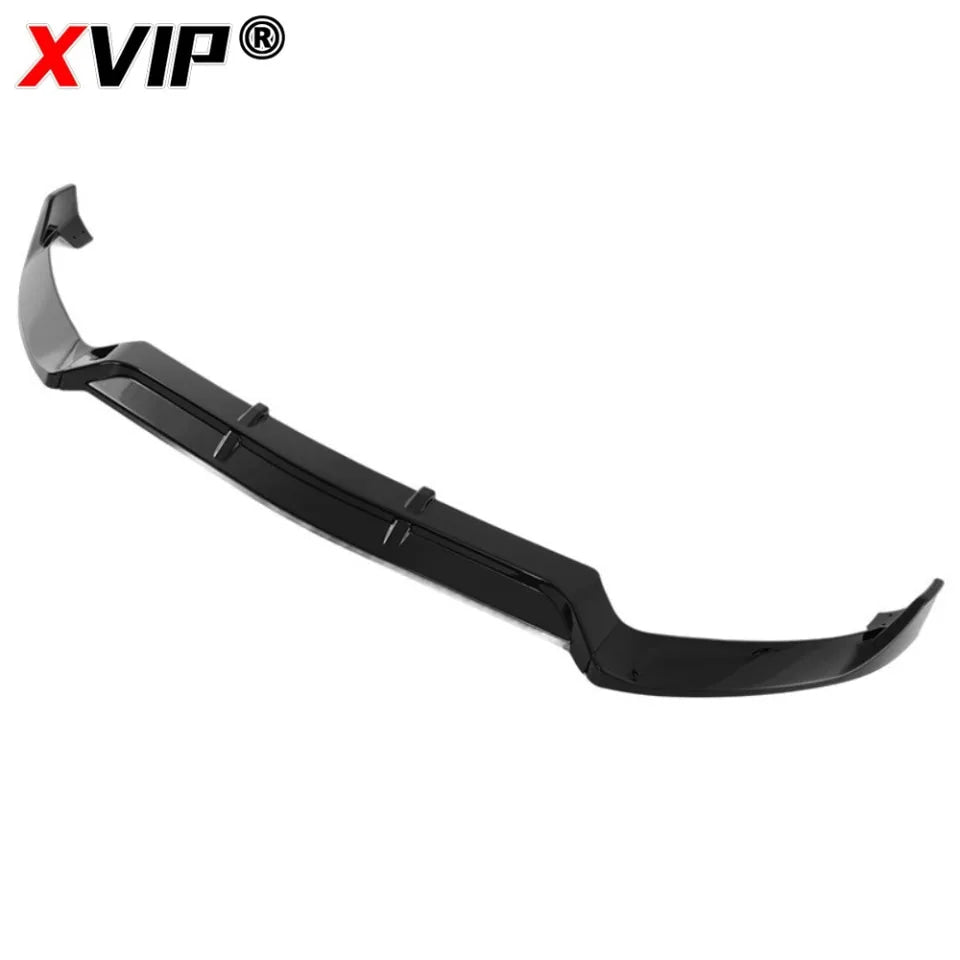 XVIP Glossy Black 3-Piece BBS Style Front Bumper Lip Spoiler For Mercedes Benz C-Class W205 2015-2018