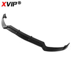 XVIP Glossy Black 3-Piece BBS Style Front Bumper Lip Spoiler For Mercedes Benz C-Class W205 2015-2018