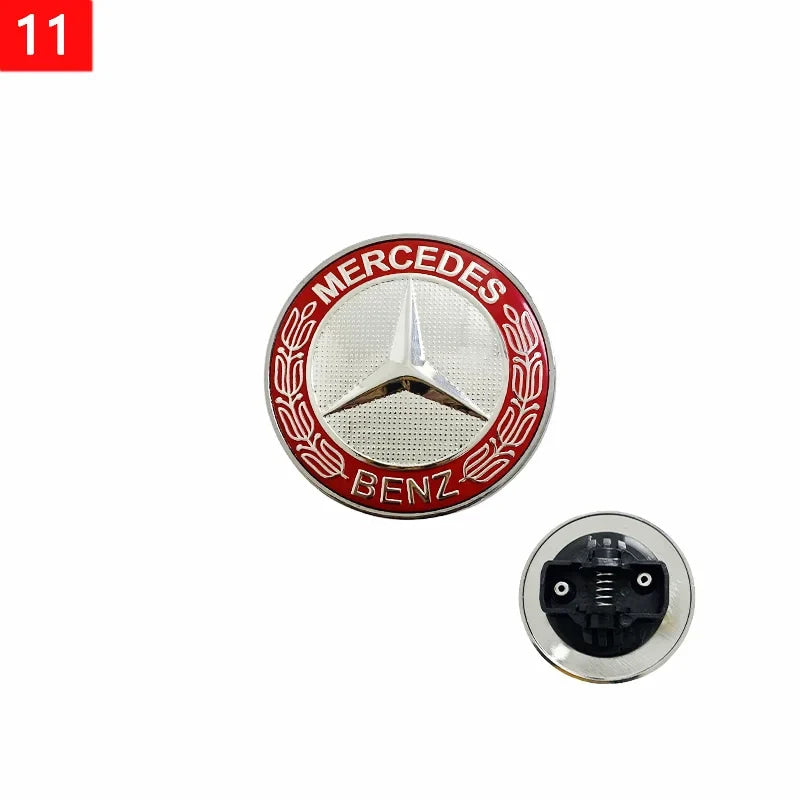 1pcs 56mm Car Aluminum Hood Emblem Front Badge Modification Accessories for Mercedes Benz C-Class E-Class W204 W205 W213 W214