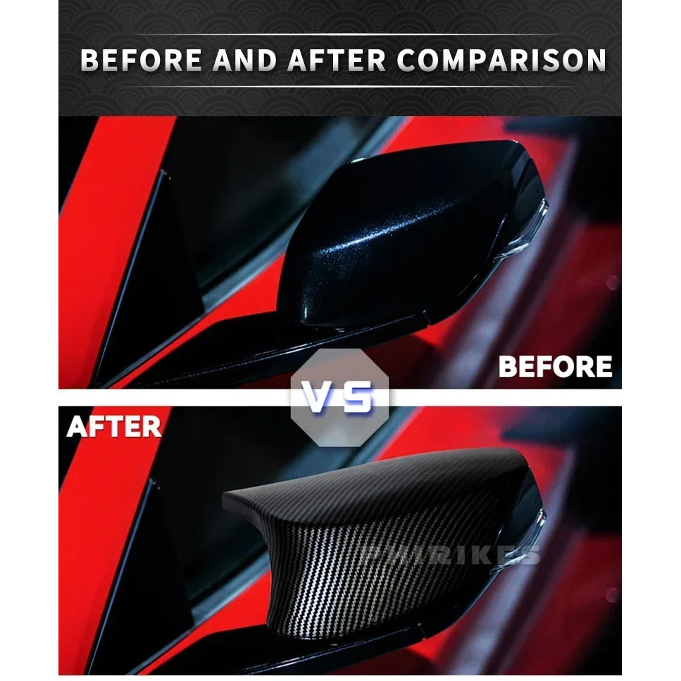 For Chevrolet Corvette C8 Z51 Z06 2020-2023 Car Rearview Side Mirror Cover Wing Cap Sticker Exterior Door Rear View Case Trim