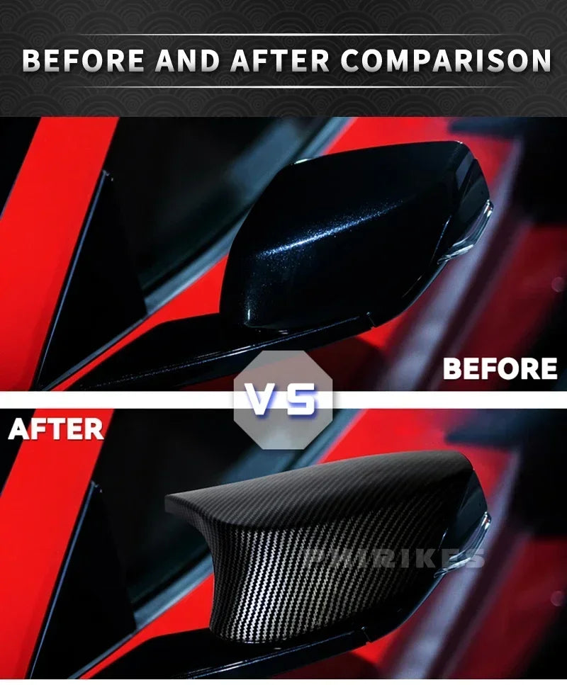 For Chevrolet Corvette C8 Z51 Z06 2020-2023 Car Rearview Side Mirror Cover Wing Cap Sticker Exterior Door Rear View Case Trim