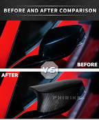 For Chevrolet Corvette C8 Z51 Z06 2020-2023 Car Rearview Side Mirror Cover Wing Cap Sticker Exterior Door Rear View Case Trim
