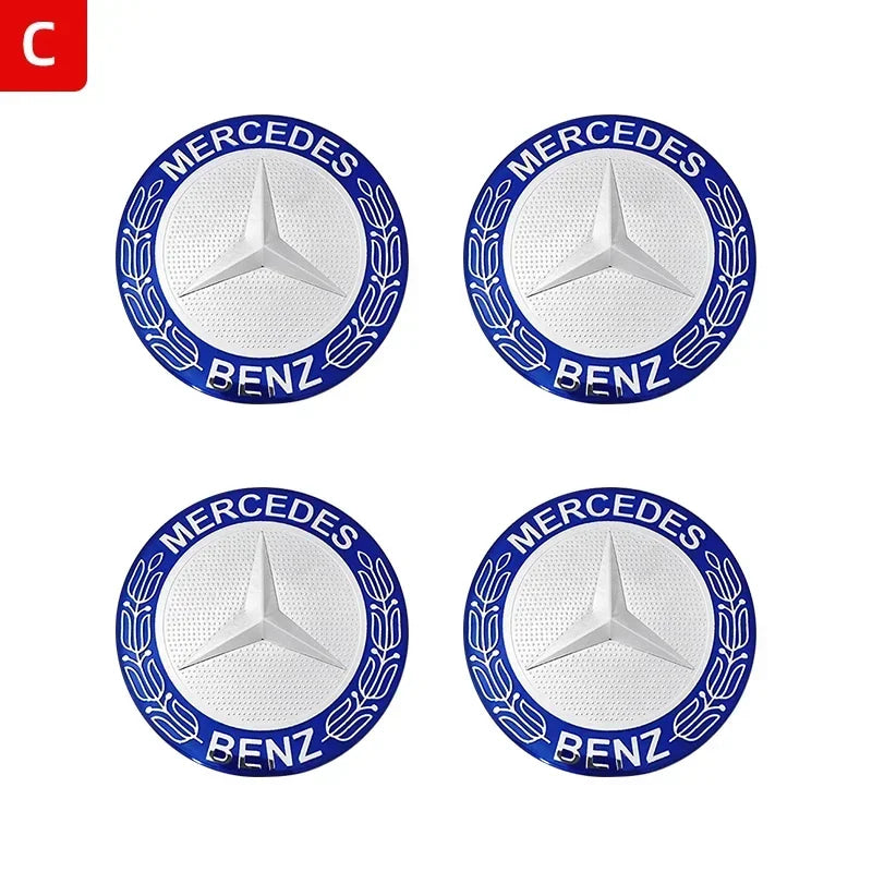 56mm 60mm 65mm 75mm Car Wheel Center Hub Caps Cover Rim Exterior Sticker For Mercedes Benz A B C E Class GLC GLK GLE GLA CLA GLB