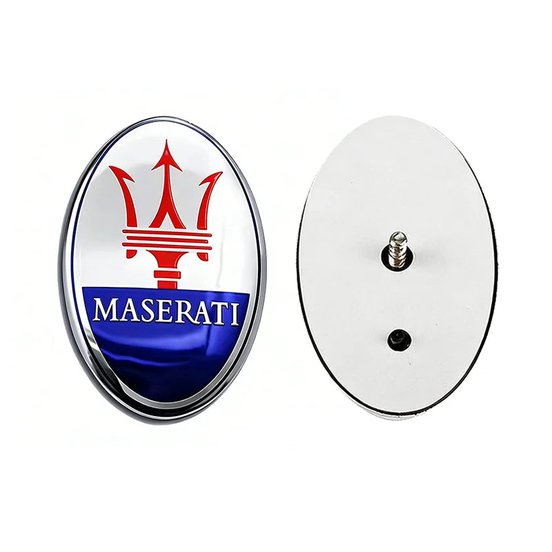 Car Front Hood Emblem Badge for Maserati Granturismo Ghibli Quattroporte Levante Granlusso Coupe Exterior Replacement Part