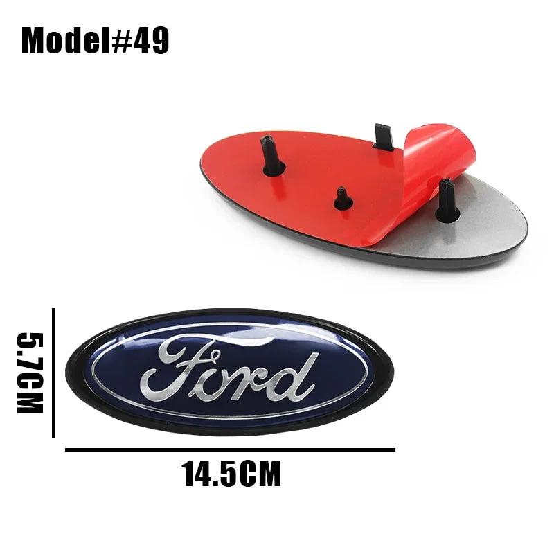 Ford Logo Front Grille Logo Hood Badge Emblem Auto Replacement Accessories For Focus mk2 mk3 Fiesta F150 F250 Ranger Mondeo mk4