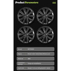 4PCS for Model 3 (2017-2023) 18 Inch Blade Wheel Cover Hubcaps Whirl Cap Rim Cover Replacement Wheel Cap Accessories for Tesla