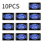 10Pcs 3D Car Styling Epoxy Emblem Badge Stickers Goods Auto Accessories For Ford Focus mk2 mk3 Fiesta Fusion Ranger Mondeo Kuga