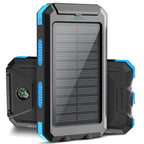 Banco de energía solar de 38800 mAh con cable incorporado, fuente de alimentación móvil universal liviana y de gran capacidad para teléfonos móviles