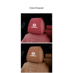 Leather Car Headrest Cover Front Rear Seat Pillow Protective Set For Nissan Sylphy N7 Teana Qashqai Note J10 J11 Navara Juke GTR