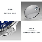 CADISEN New Luminous Men Mechanical Wristwatches Ceramic Bezel Sapphire Glass Automatic Watch Men Relogio Masculino