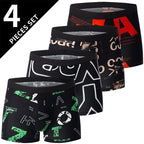 4/5 Uds. Pantalones cortos estampados de talla europea y americana a la moda para hombre, ropa interior cómoda de talla grande para hombre, bañador Sexy