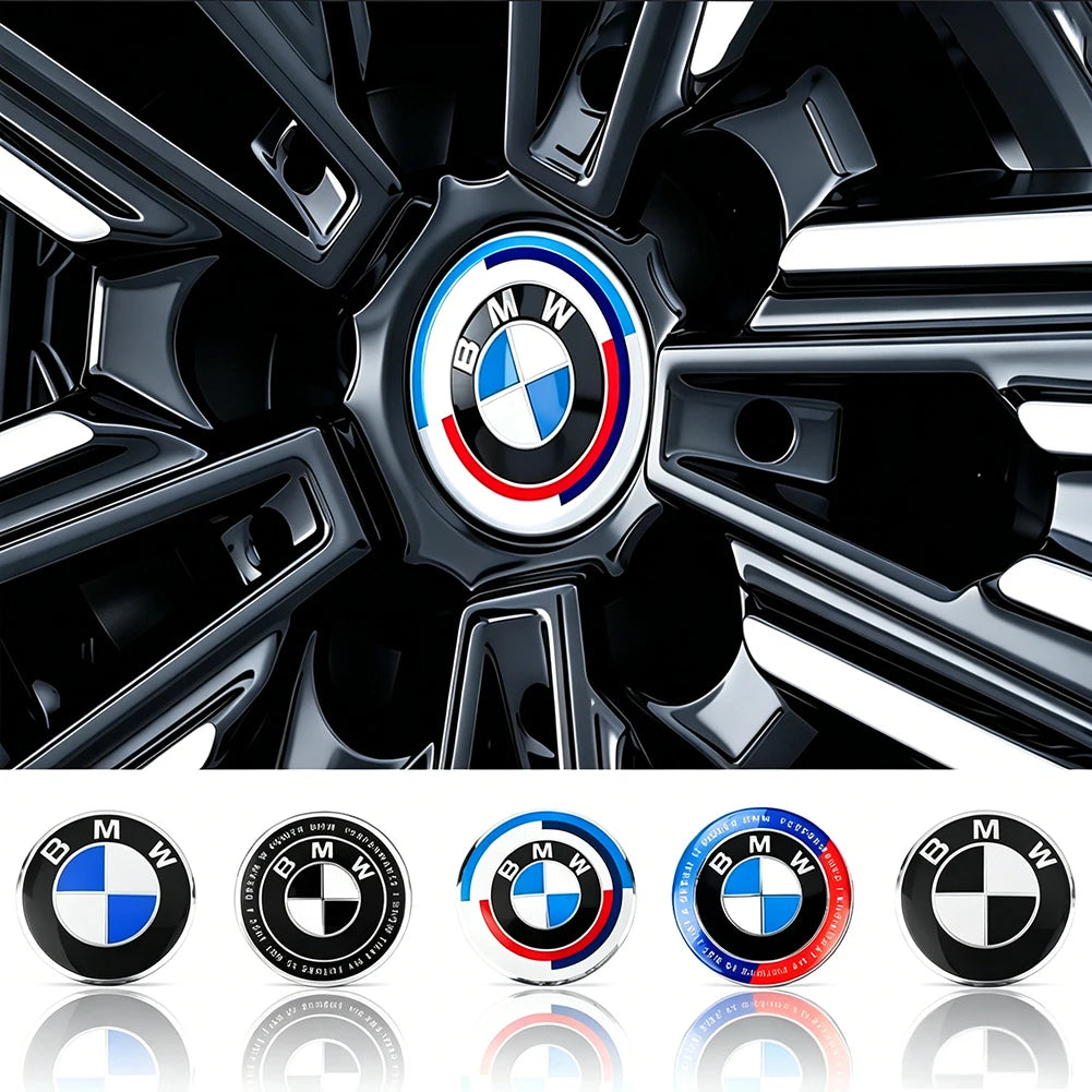 4Pcs 56mm Wheel Center Caps Emblem Badge Sticker Accessories For BMW G80 G06 G07 G42 G14 G15 G16 F82 F20 F21 F83 M2 M3 M4 M5 M8
