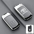 Leather Car Key Case Cover Protective Shell For Toyota Auris Camry RAV4 Avalon Yaris Verso 2012 2013 2014 2015 2016 2017 2018