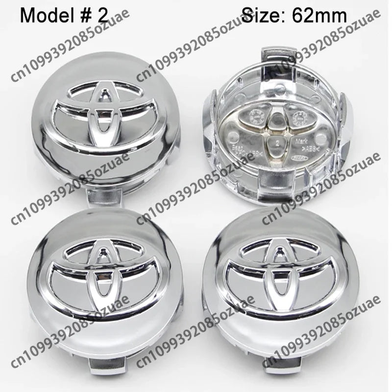 4Pcs 62mm 57mm Car Wheel Center Hub Caps Cover Badge Accessories For Toyota Prado Yaris Hilux Verso Fortuner Supra Corolla Camry