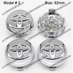 4Pcs 62mm 57mm Car Wheel Center Hub Caps Cover Badge Accessories For Toyota Prado Yaris Hilux Verso Fortuner Supra Corolla Camry
