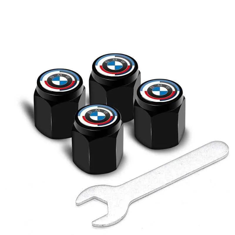 4Pcs Metal Tire Valve Stem Caps Fit BMW X Series M Series Car Accessories