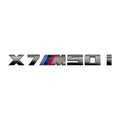7.3cm for M logo new gray ABS letter sticker trunk badge For BMW X3 M40D 40I X4 M40D X5 M50D 50I X6 M50D 50I X7 M50D 50I
