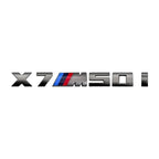 7.3cm for M logo new gray ABS letter sticker trunk badge For BMW X3 M40D 40I X4 M40D X5 M50D 50I X6 M50D 50I X7 M50D 50I