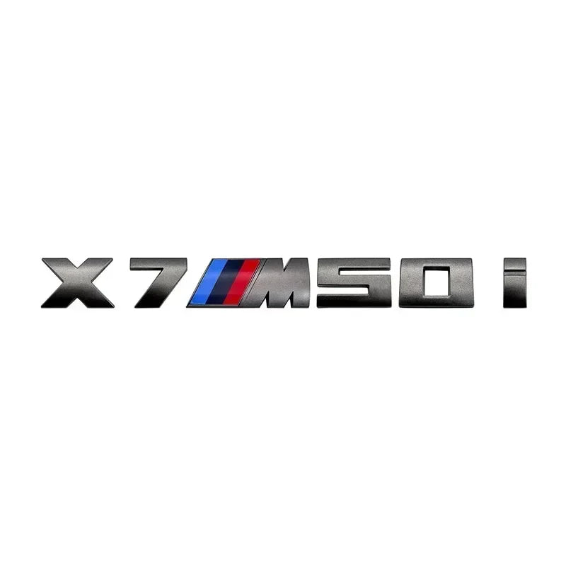 7.3cm for M logo new gray ABS letter sticker trunk badge For BMW X3 M40D 40I X4 M40D X5 M50D 50I X6 M50D 50I X7 M50D 50I