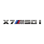 7.3cm for M logo new gray ABS letter sticker trunk badge For BMW X3 M40D 40I X4 M40D X5 M50D 50I X6 M50D 50I X7 M50D 50I