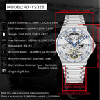 PAGANI DESIGN New 42MM Hollow Tourbillon Luxury Men Mechanical Watch Sapphire Glass Automatic Watches For Men Relojes hombres